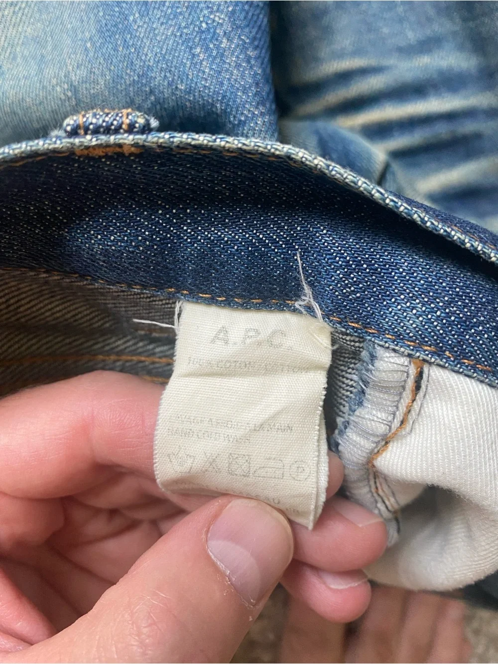 2008 APC Petit Standard Selvedge Japanese Denim Jeans. Incredible Fades!